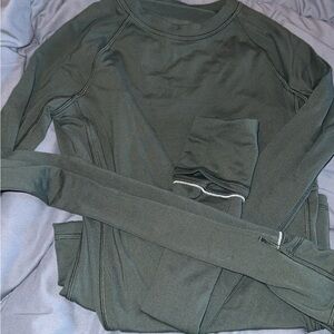 Lululemon Olive Green Long Sleeve Top